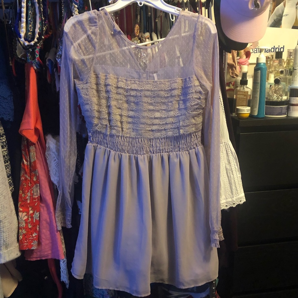 Free People Sheer Lavender Dress